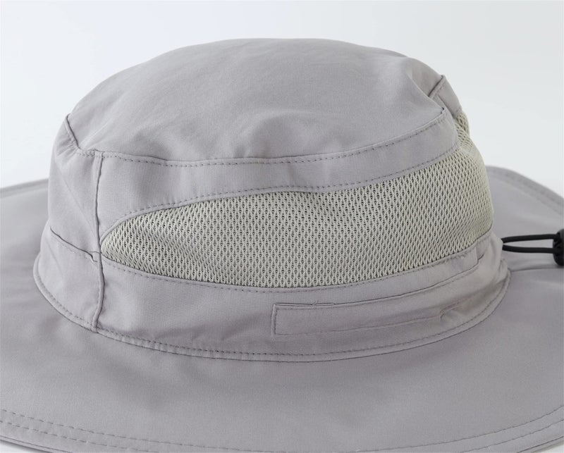 Connectyle Womens Outdoor Mesh Boonie Sun Hat Summer Wide Brim UV Protection Fishing Hat Safari Cap Dark Grey - Image 4