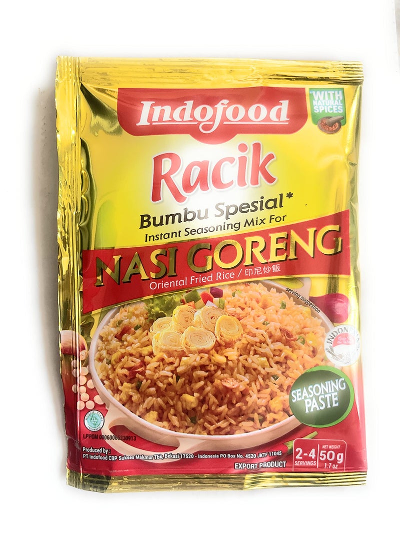 Indofood - Instant Seasoning MIX for - Nasi Goreng - Oriental Fried Rice - 6 x 1.7 Oz. / 50 G - Product of Indonesia - Image 1