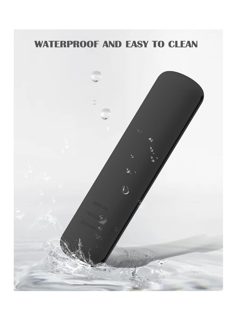 INOVERA (LABEL) Silicone Makeup Brush Holder - Cosmetic Face Brushes Pouch - Magnetic Anti-Fall Out Makeup Organizer for Travel Black 6 cm Width  - Image 5