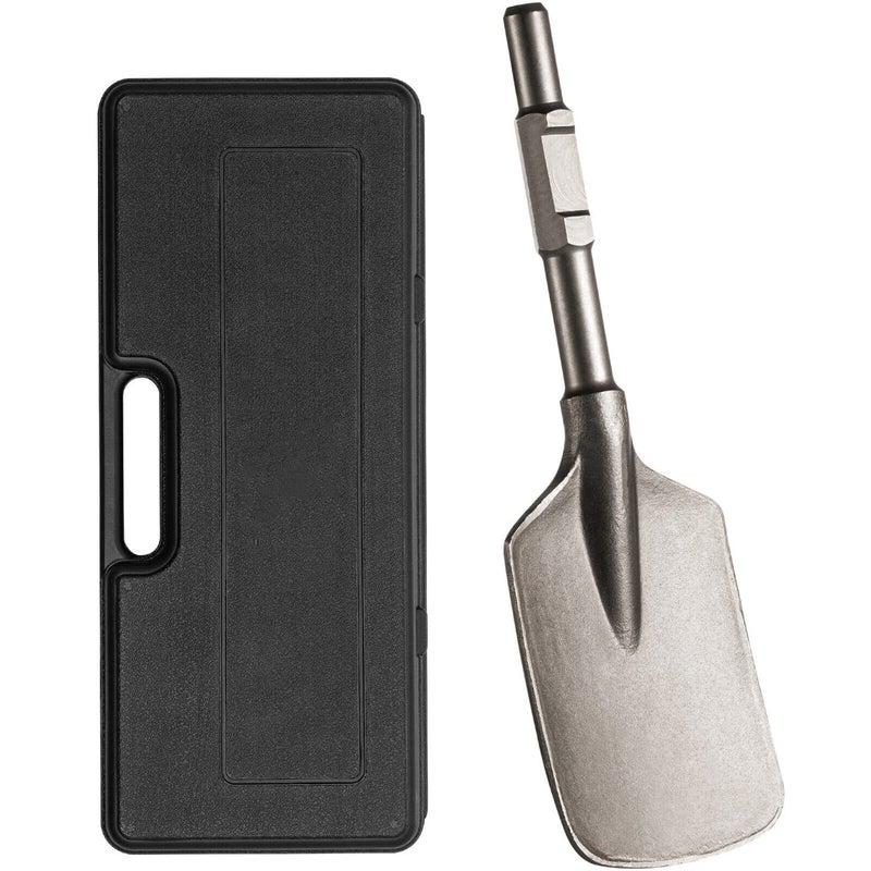 Nisorpa Nisorpa Clay Spade for Breaker 1-1/8" Hex Shank Clay Spade Chisel Bit Chrome Steel Demolition Clay Spade Scoop Chisel with Plastic Case for 65/95 Jack Hammer Electric Breaker,17.3 × 5.3inch  - Image 1