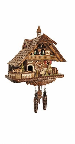 Engstler Quartz Cuckoo Clock Big Black Forest House with Music, Dancers and Moving Train EN 45110 QMT - Image 3