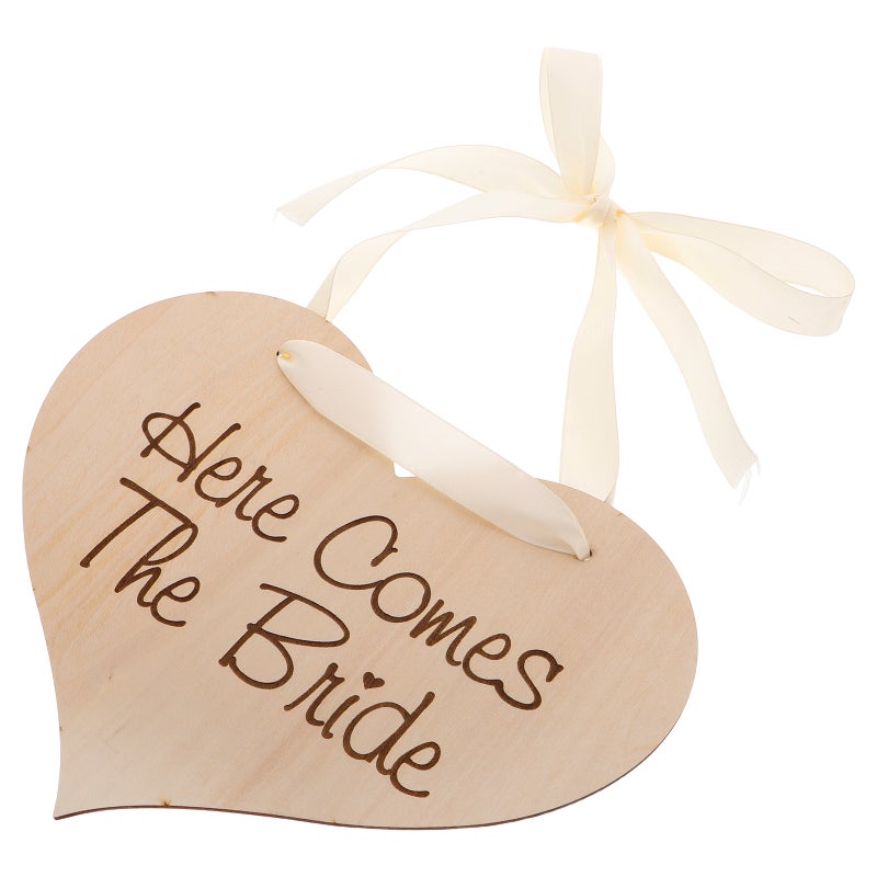 2pcs Handheld Heart-Shaped Sign For Flower Girls Engraved Love Plaque For Wedding Photos Romantic Wedding Decoration - Image 3