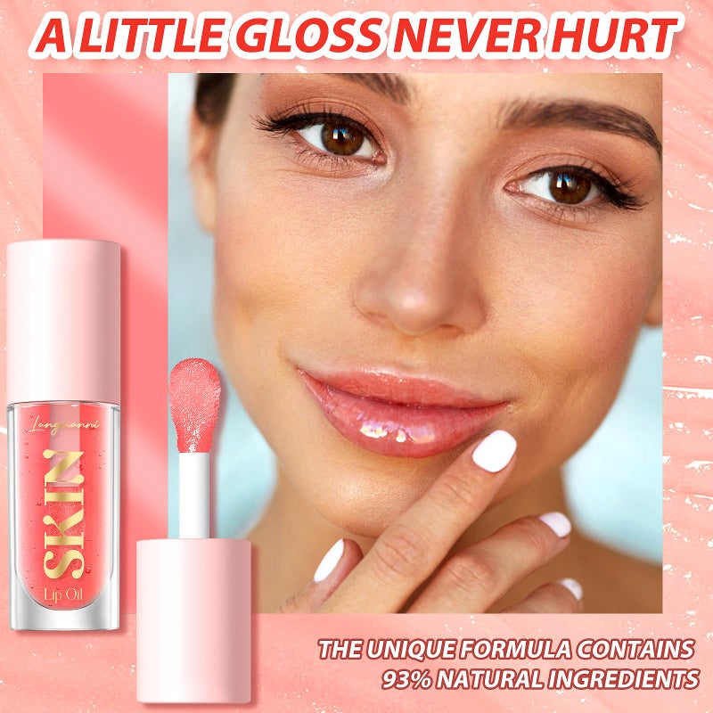 BANGFENG 2Pack Non-sticky Lip Oil, Moisturizing Glossy/Shiny Lip Gloss Oil PlumpingTint, Hydrating Lip Gloss Lip Balm, Long Lasting Nourishing Fruit Flavoure Lip Oils(Strawberry + Coconut) - Image 2