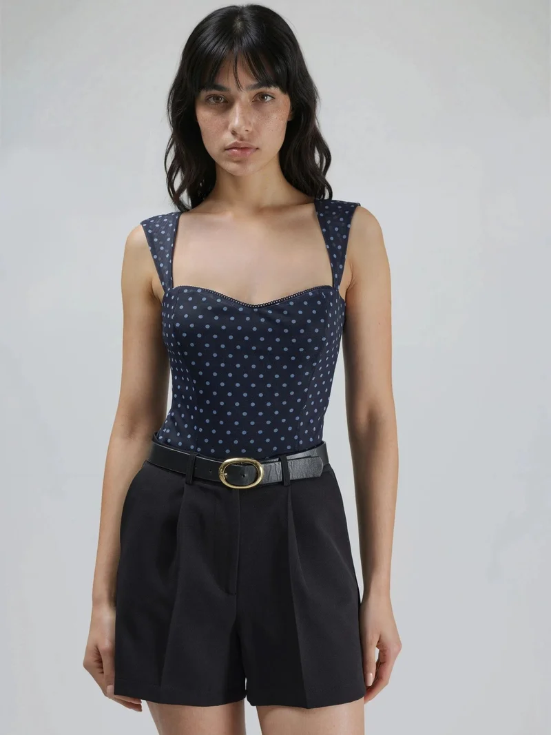 HICCUP High Waist Wide Leg Mini Shorts
