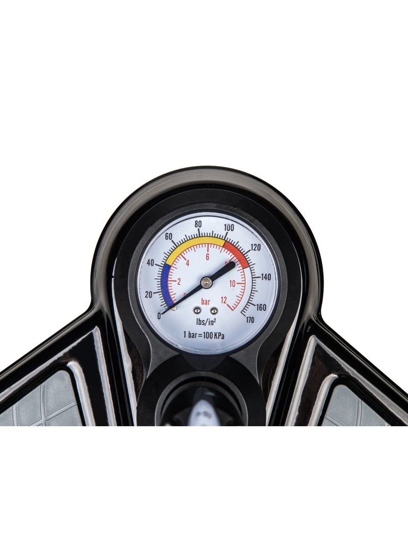 RALEIGH Floor Pump With Gauge For Schrader And Presta Valves Head,160 Psi - Image 3