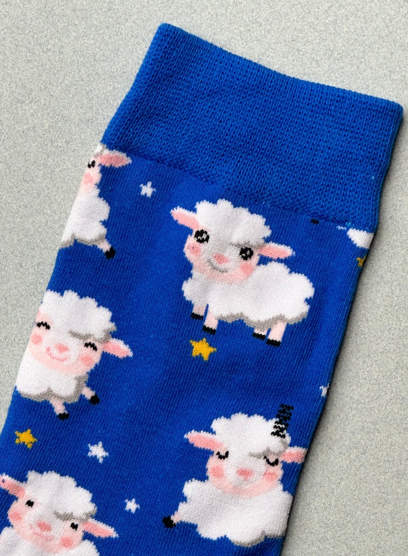The Socks Hype 3 Pairs Sheep Socks for Men Women - Comfortable Cotton Blend Socks | Suitable for 35-42 Sizes | Adorable Farmyard Design, Perfect for Animal Lovers - Image 3