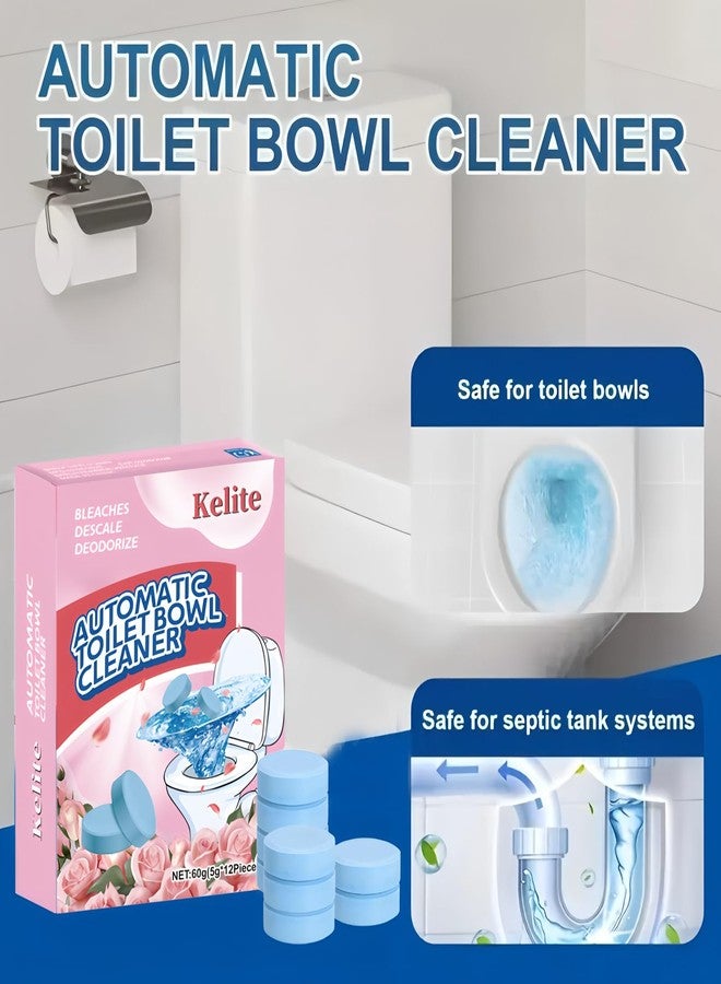 KELITE Toilet Bowl Tablets, Continuous Clean Toilet Drop In Discs, Each Tablet Provides of Protection Against Stains and Build Up, 12 Count (Pack of 1) - Image 2