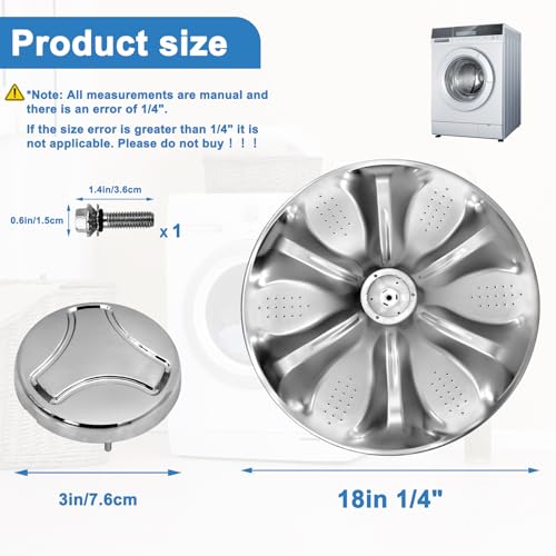 HNONPW AGZ72909711 Washplate Pulsator Assembly with 5006EA3009B Washer Pulsator Cap - Compatible with lg, kenmore, sears Washer, Fits Models WT1101cw, WT5270cw, WT4870cw - Image 2