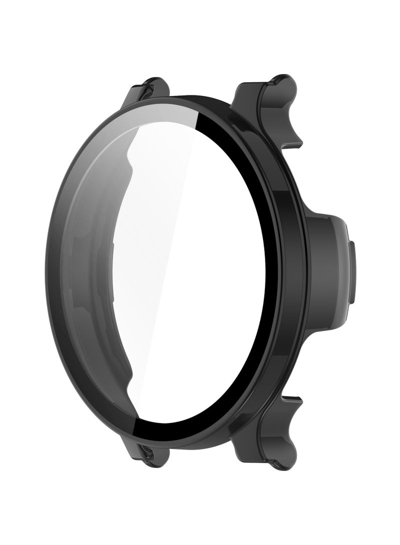 Case for Garmin Lily2 Active Hard PC Case + Screen Protector Protective Cover Full Coverage Shockproof (Black)