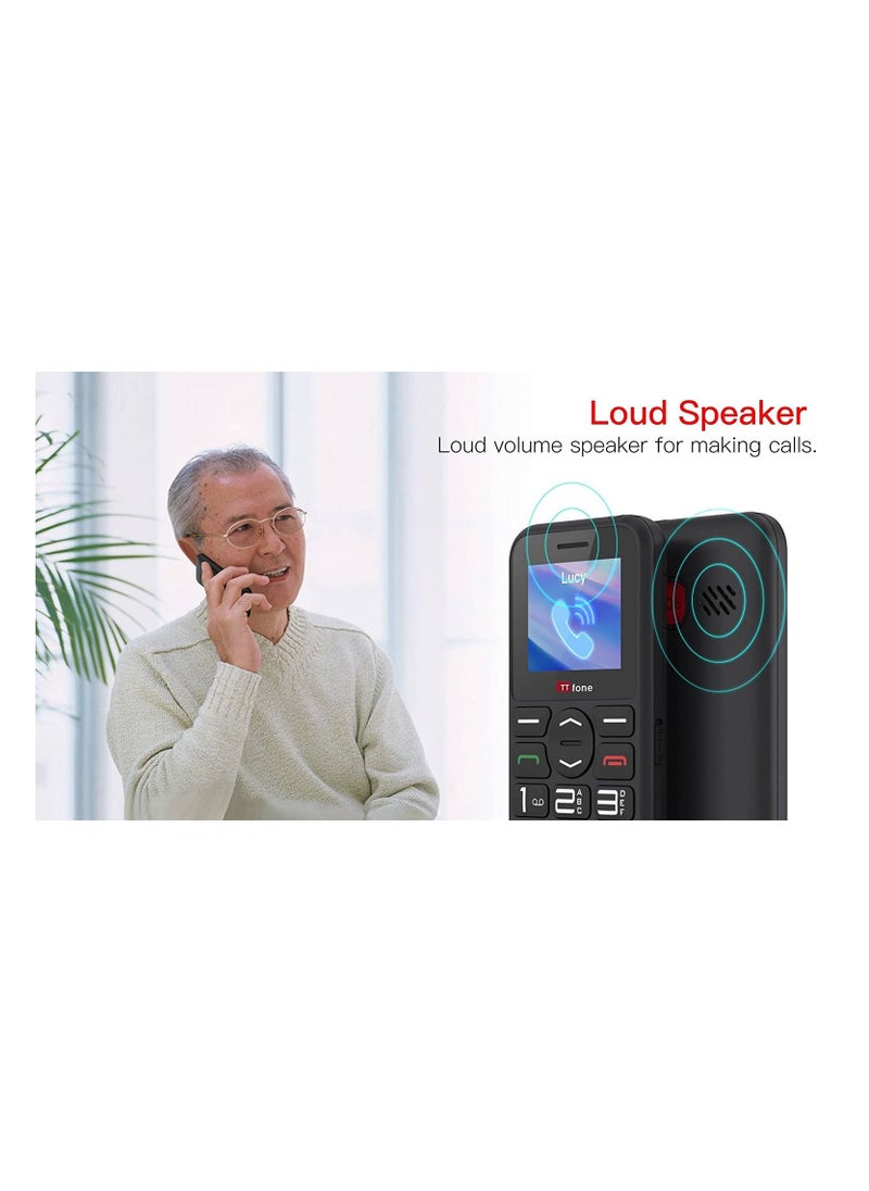 TTfone TT190 Big Button Basic Senior Unlocked Emergency Mobile Phone - Simple Cheapest Phone (with USB Cable)