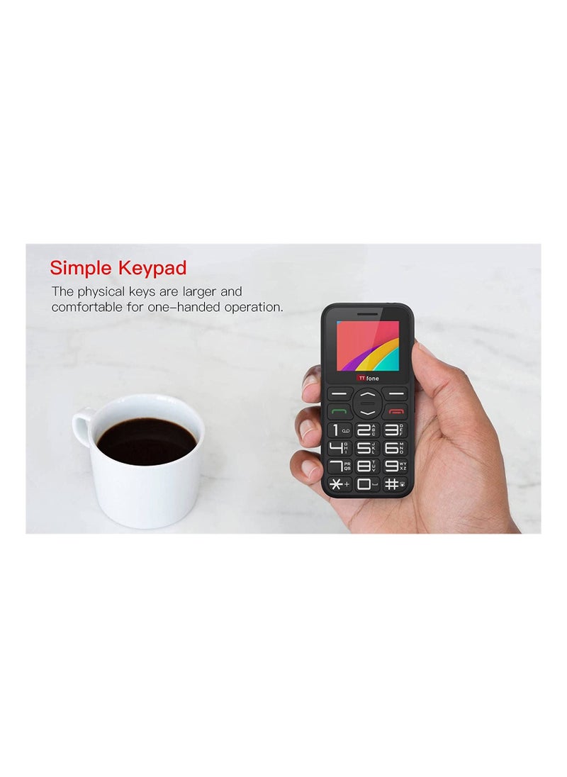TTfone TT190 Big Button Basic Senior Unlocked Emergency Mobile Phone - Simple Cheapest Phone (with USB Cable)