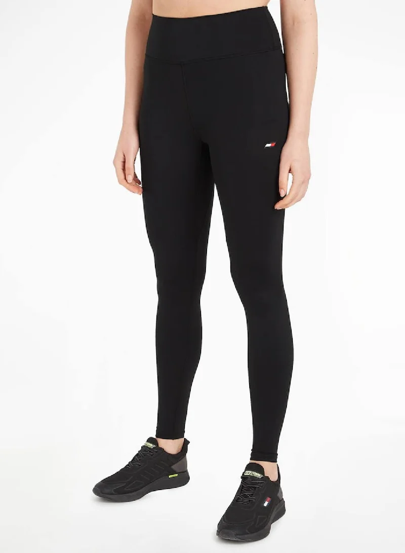 TOMMY HILFIGER Women's Sport Essential Full Length Skinny Fit Leggings, Black