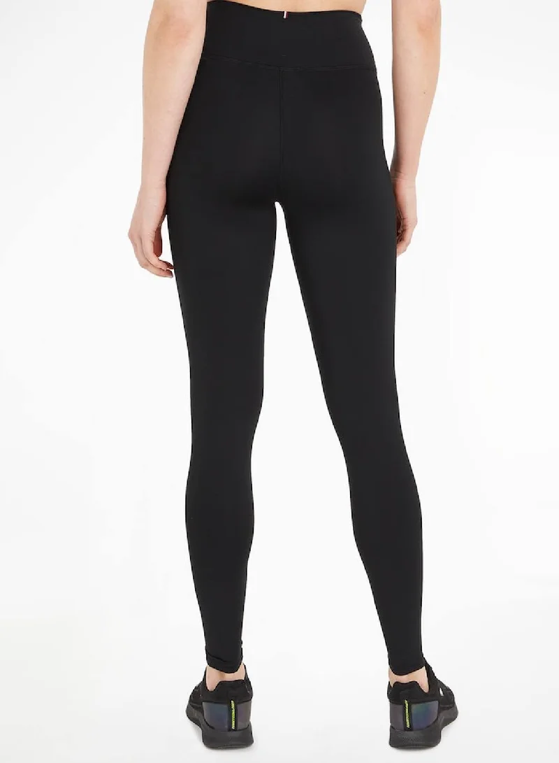 TOMMY HILFIGER Women's Sport Essential Full Length Skinny Fit Leggings, Black