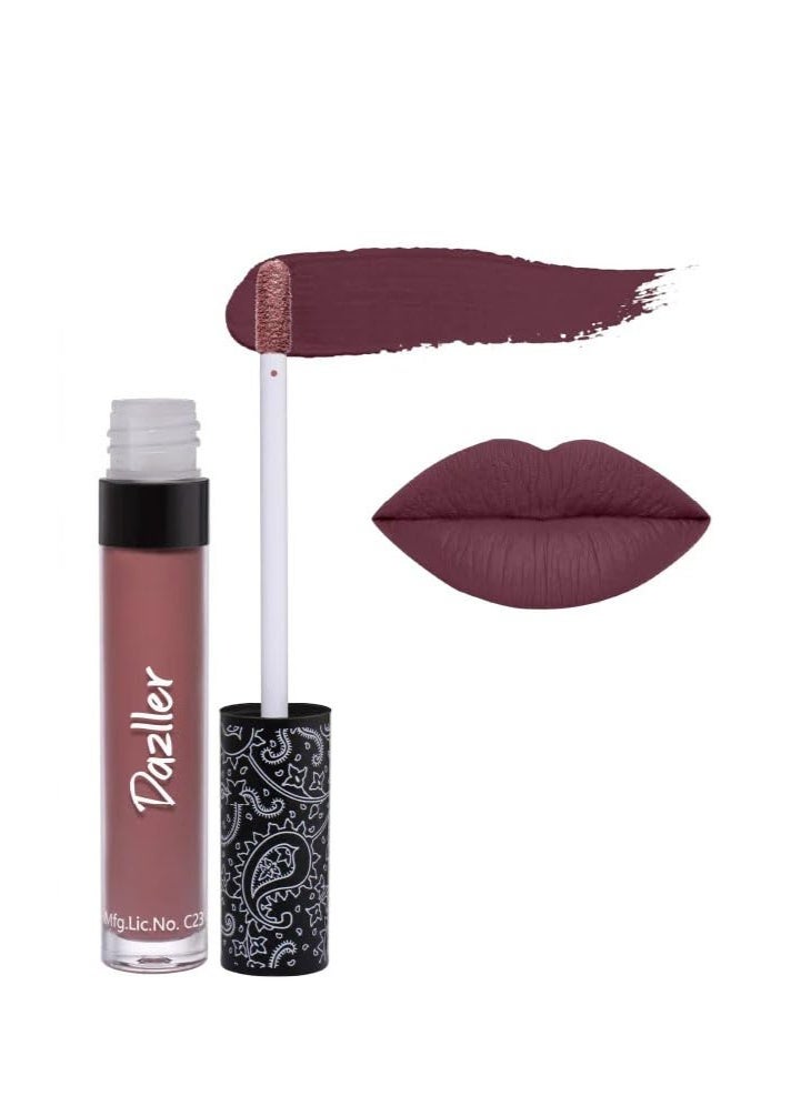 DAZLLER Matte All Day Lipcolour Quick Dry|Moisturizing Kokum Butter|Non-Transfer & Smudge-Proof|8Hr Stay|Liquid Lipstick For Women|dlc041 Souvenir|6G - Image 1