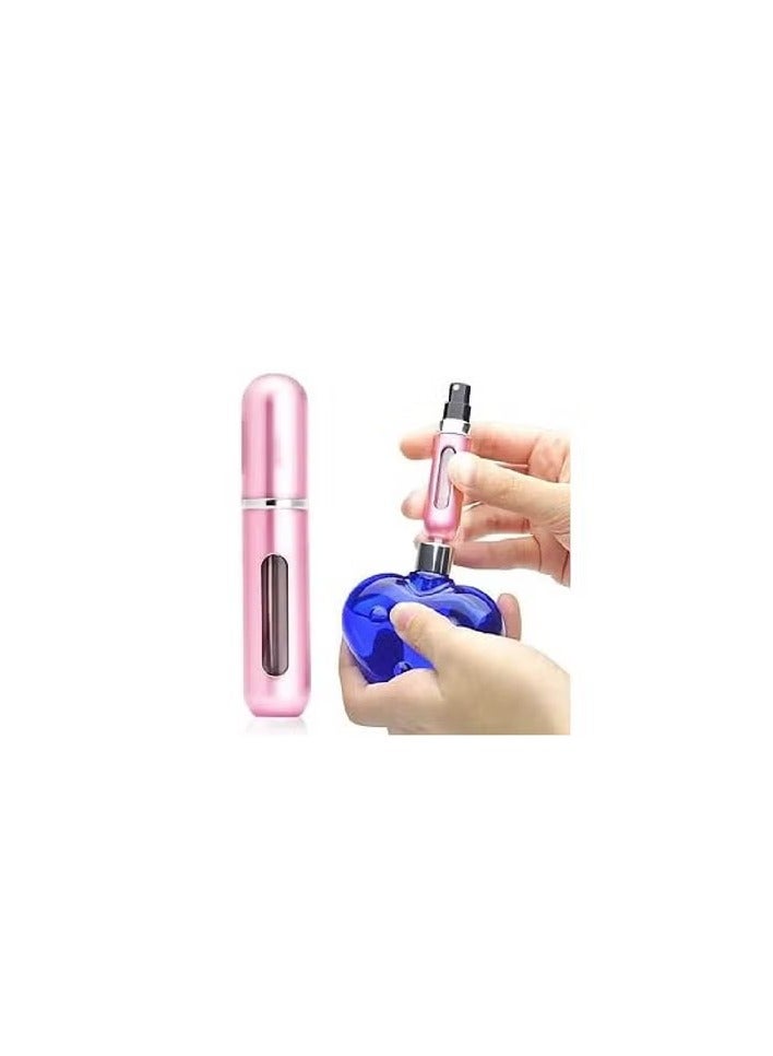 بخاخ عطر صغير قابل لاعادة التعبئة ، 8 مل ، زجاجة رذاذ - 1 قطعة بينك