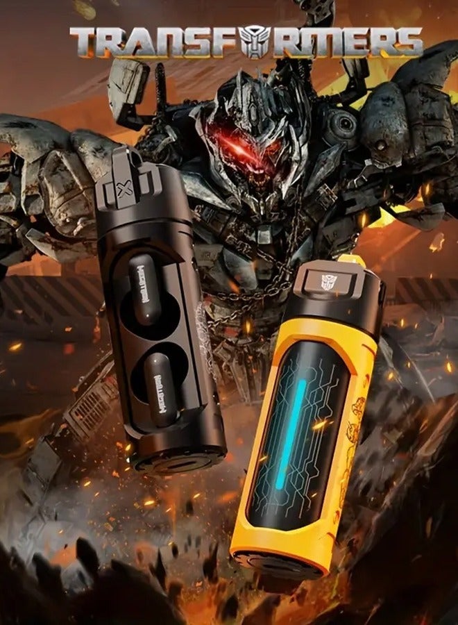 Transformers TF-T11 Wireless Bluetooth Earbuds Gaming Headphones Long Battery Life Headset Low Latency HIFI Stereo Sound with Music Noise Cancellation Calls Yellow - Image 5