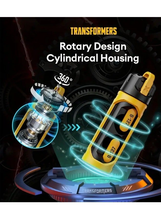 Transformers TF-T11 Wireless Bluetooth Earbuds Gaming Headphones Long Battery Life Headset Low Latency HIFI Stereo Sound with Music Noise Cancellation Calls Yellow - Image 4