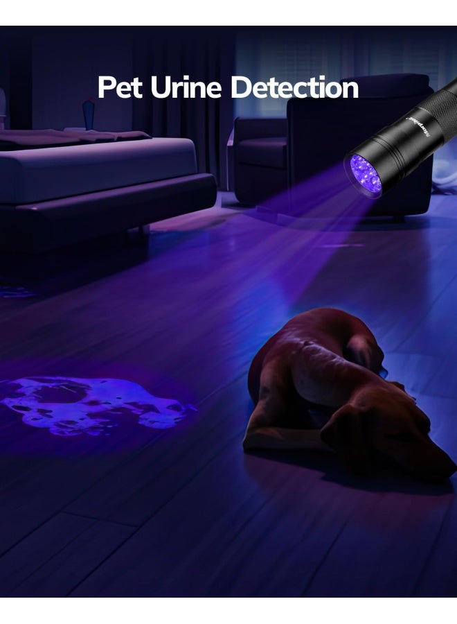 Morpilot Uv Resin Lamp 395Nm 12 Led Black Light Ultraviolet Urine Detector For Dogs Cats Mini Torch 2 Pack  - Image 2