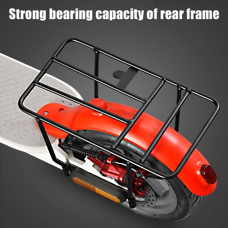 Black Basket Rear Cargo Rack Compatible With Xiaomi M365 1S Pro2 Scooter Non Damaging Installation - Image 4