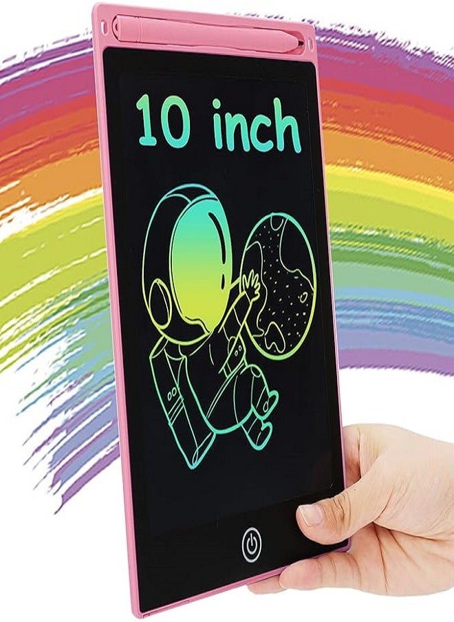 Generic 10 Inch LCD Writing Tablet for Kids, Colorful Doodle Board Drawing Pad for Kids, Electronic Drawing Board Erasable & Reusable, LCD Drawing Tablet for Kids  Toddler Toys Gifts - Pink  - Image 1