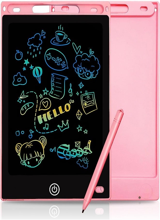 Generic 10 Inch LCD Writing Tablet for Kids, Colorful Doodle Board Drawing Pad for Kids, Electronic Drawing Board Erasable & Reusable, LCD Drawing Tablet for Kids  Toddler Toys Gifts - Pink  - Image 2