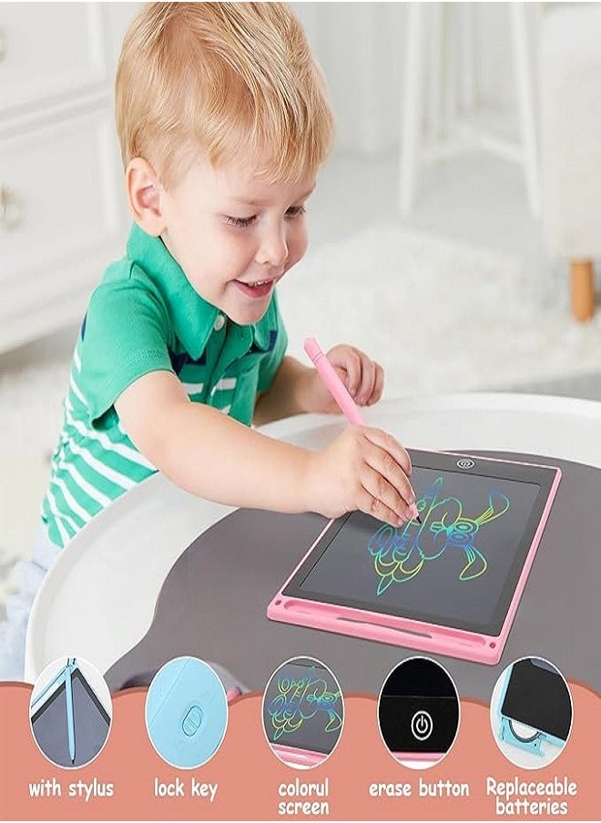 Generic 10 Inch LCD Writing Tablet for Kids, Colorful Doodle Board Drawing Pad for Kids, Electronic Drawing Board Erasable & Reusable, LCD Drawing Tablet for Kids  Toddler Toys Gifts - Pink  - Image 3