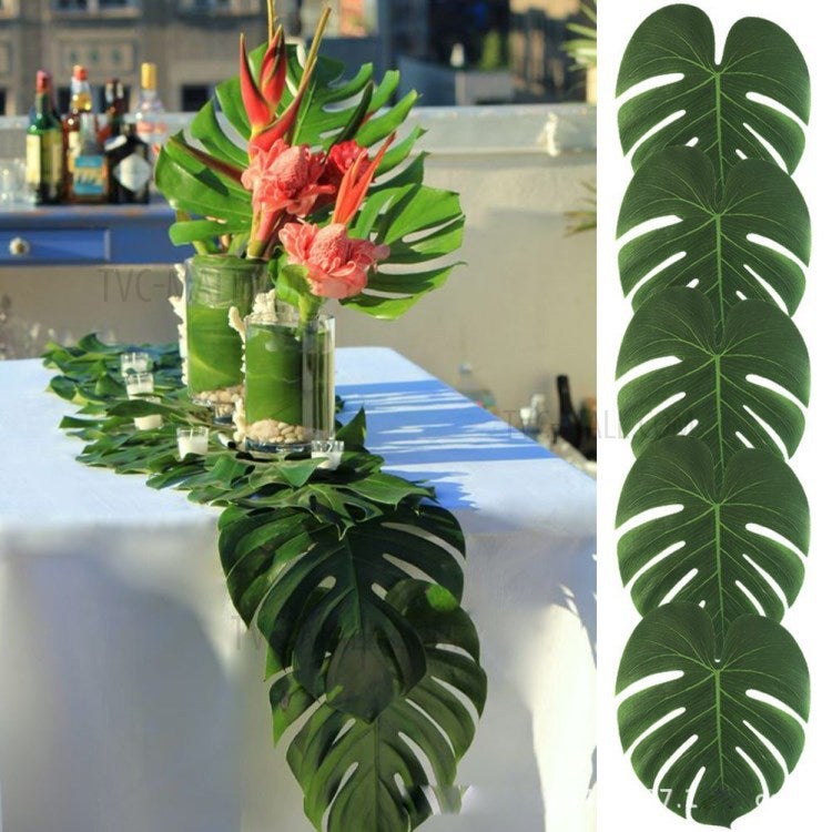 'S Best-Selling Model With Pole Turtle Leaf Hawaiian Party Decoration Loose-Tailed Sunflower Gold Silver Simulated Plant - Image 4