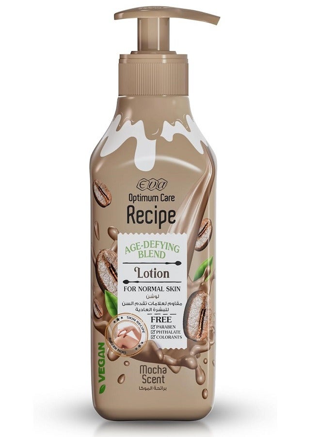 Eva Optimum Care Recipe Age Defying Blend Lotion For Normal Skin Mocha Scent