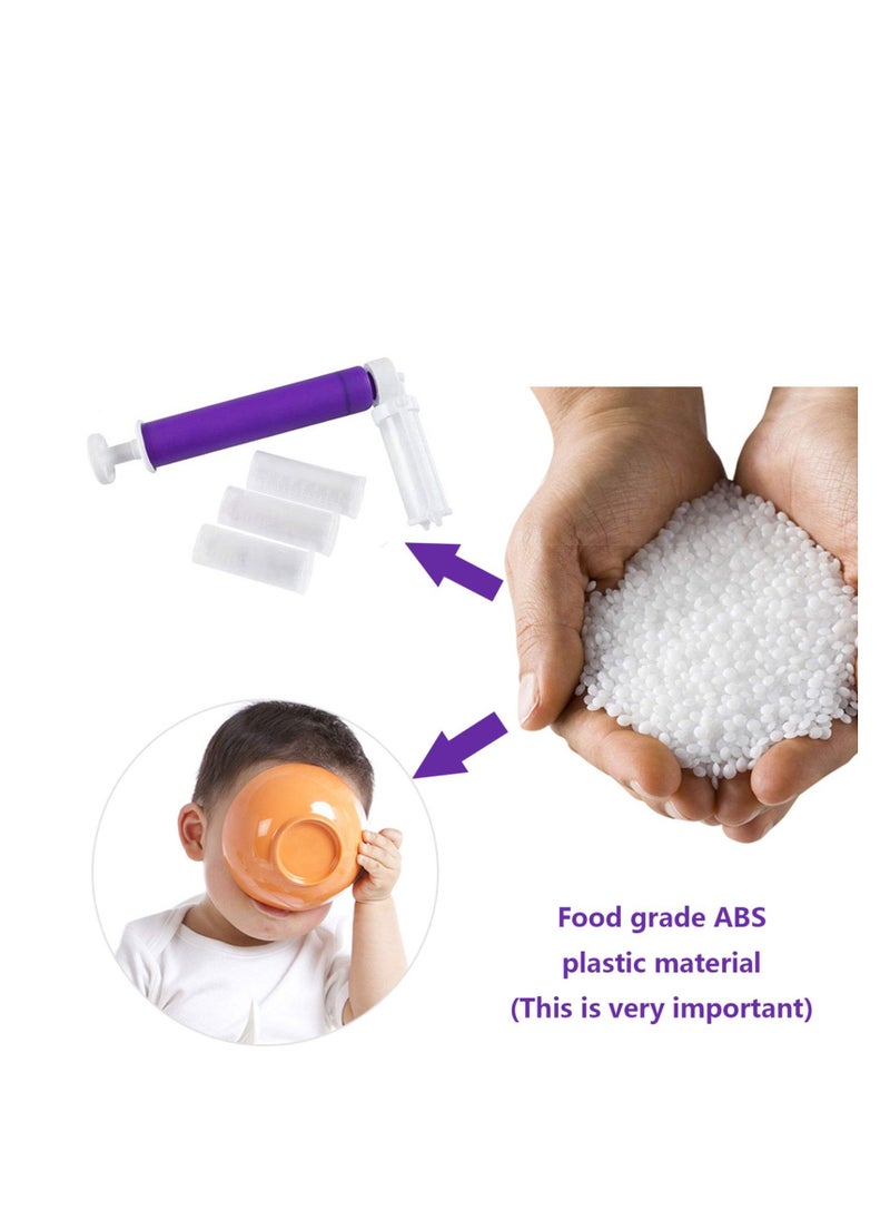 Manual Airbrush, Manual Airbrush for Decorating Cakes, DIY Baking Tools with 4pcs Cake Spray Tube for Kitchen Decorating Cakes Cupcakes Cookies and Desserts (purple) - Image 3