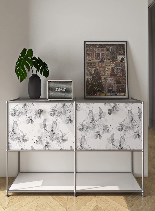 ReWallpaper ورق حائط ReWallpaper Farmhouse Floral Peel and Stick قابل للإزالة 17.5 بوصة × 10 أقدام، ورق حائط ذاتي اللصق بنقشة زهور محايدة، ورق حائط تجريدي مزخرف بنقشة زهور، قابل للتقشير واللصق على جدارية جدارية، مناسب للمستأجرين - Image 5