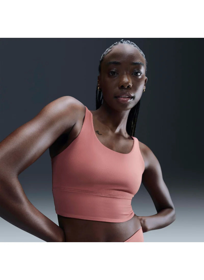 Nike Women's Zenvy Rib Light-Support Yoga Sports Bra