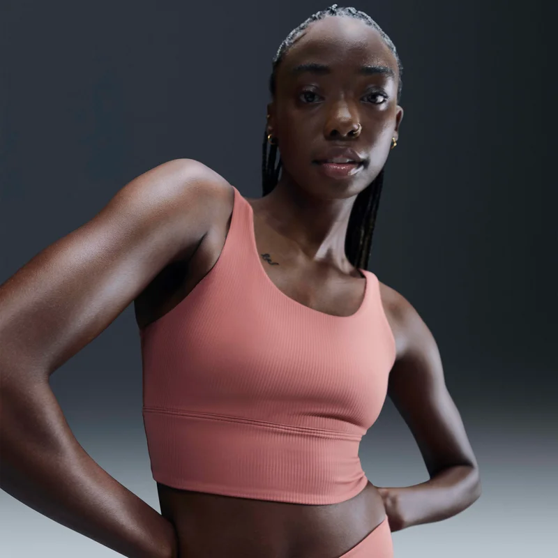 Women's Zenvy Rib Light-Support Yoga Sports Bra