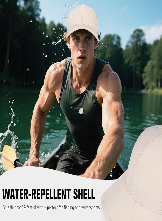 AOPREL Baseball Cap Breathable Mesh Golf Hat Quick Dry Adjustable Baseball Hats for Men and Women Sport Running Workout, Ivory White, One size - Image 4