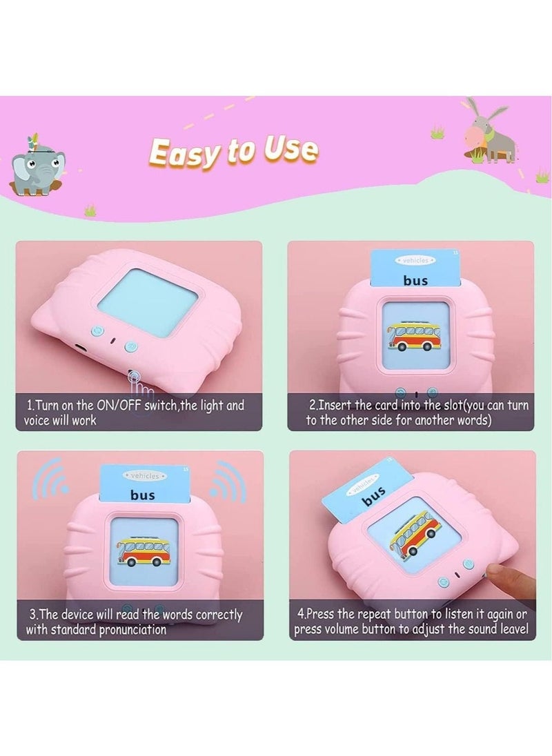 Flash Cards for Toddlers 2 3 4 5 6 7 Years Old,112 Card Talking Flash Cards(224 Words),Speech Therapy Toys Autism Toys,Baby Audible Flashcards Early Learning Educational Toys, - Image 2