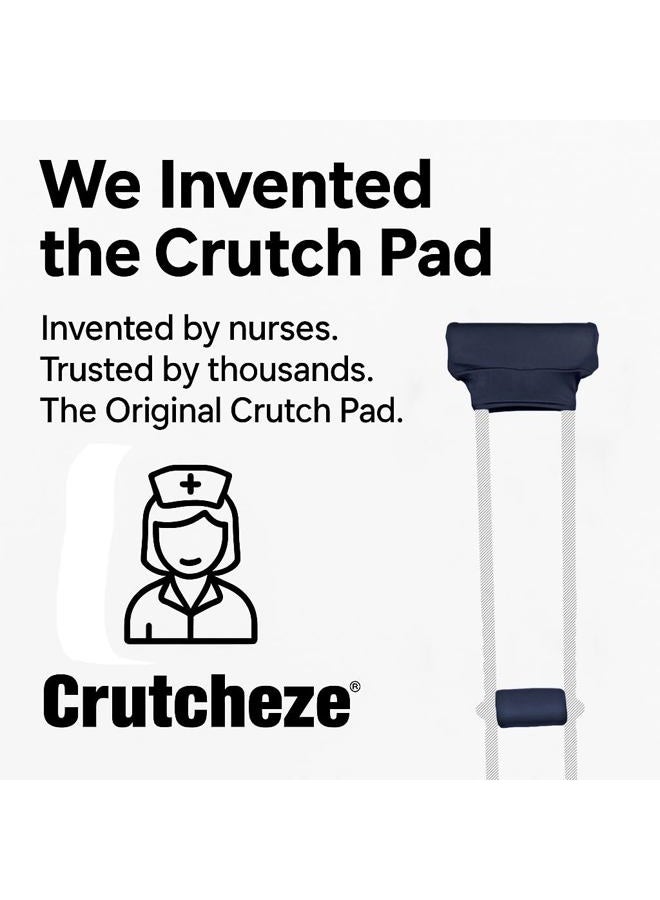 Crutcheze Premium USA Made Crutch Pad and Hand Grip Covers | Comfortable Underarm Padding Washable Breathable Moisture Wicking Odor Reducing- Accessories for Adult & Youth Crutches (Black) - Image 2