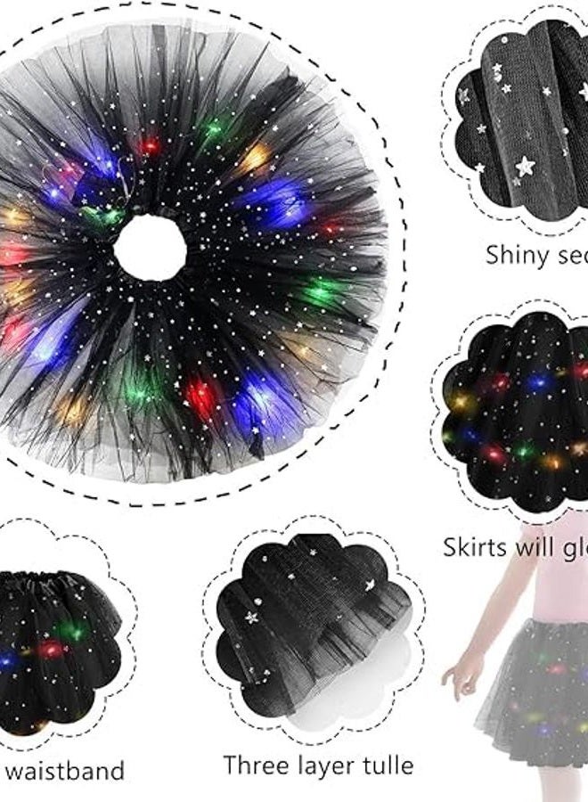 Niturfty Girl Tutu Skirts, 2-8 Years Baby Girls Light Up LED Tutu Skirt Magic Light Princess LED Dancing Skirt Tulle Ballet Dark Blue - Image 5