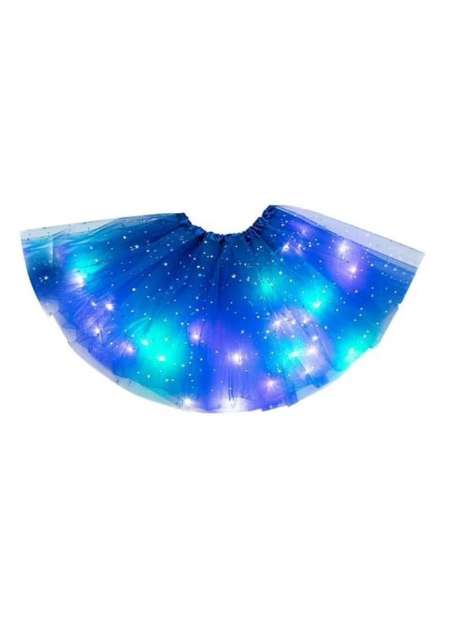 Niturfty Girl Tutu Skirts, 2-8 Years Baby Girls Light Up LED Tutu Skirt Magic Light Princess LED Dancing Skirt Tulle Ballet Dark Blue - Image 1
