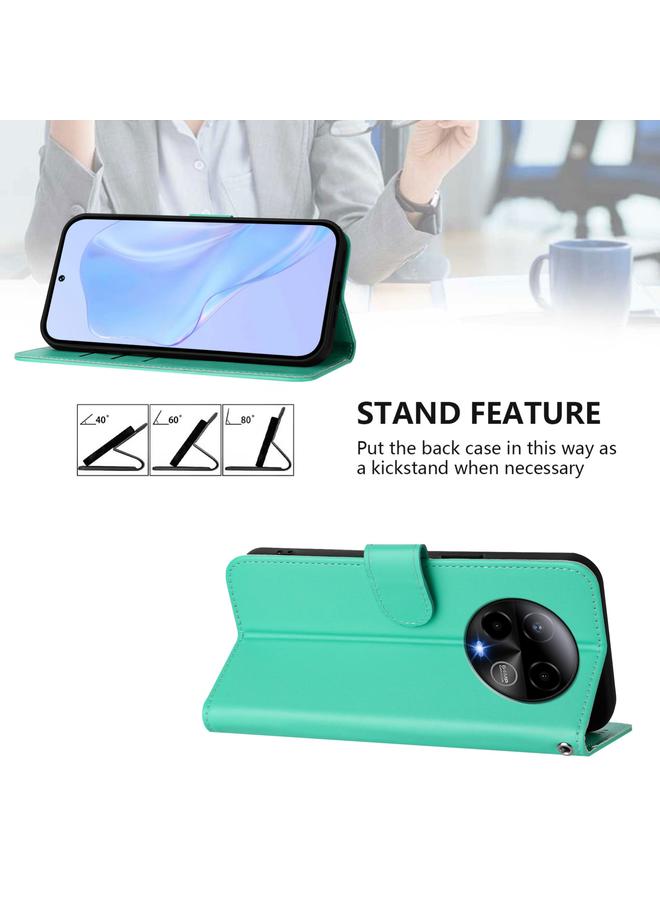 Zaboon Case For BLU Bold K50 Skin Feel Solid Color Leather Phone Case with Lanyard - Image 3