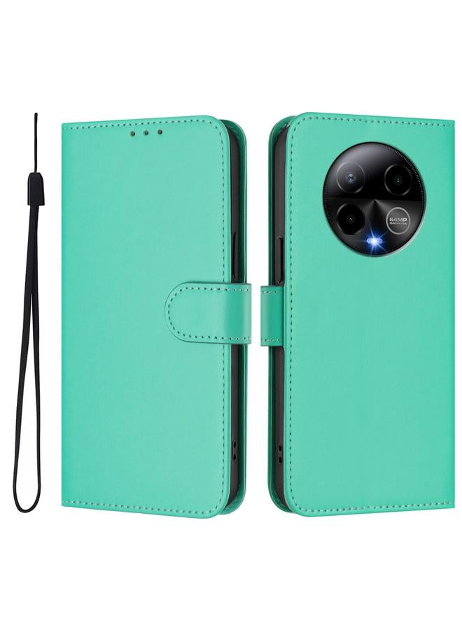 Zaboon Case For BLU Bold K50 Skin Feel Solid Color Leather Phone Case with Lanyard - Image 2