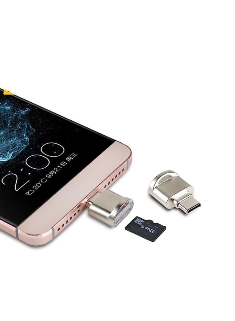 Type C Micro SD/TF Card Reader with Keychain,USB C to Micro SD SDHC SDXC OTG Memory Reader,Ultra-Compact, Portable, for Galaxy Note 20 S20  - Image 2
