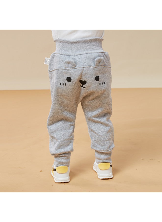 Bornbay baby Boys' & Girls' Pants For Spring/fall - Solid Color Casual Long Pants With Cover - Image 4