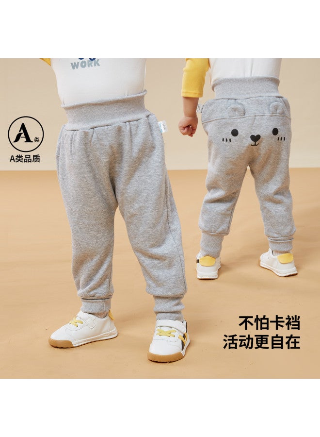 Bornbay baby Boys' & Girls' Pants For Spring/fall - Solid Color Casual Long Pants With Cover - Image 2
