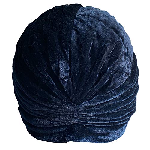 DECOU Twist Pleated Hair Wrap Stretch Turban 0545 (Navy) - Image 2
