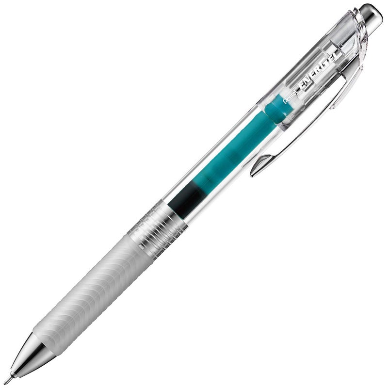 Pentel XBLN75TL-S3 EnerGel Ballpoint Pen - 0.5mm, Turquoise Blue - Image 2