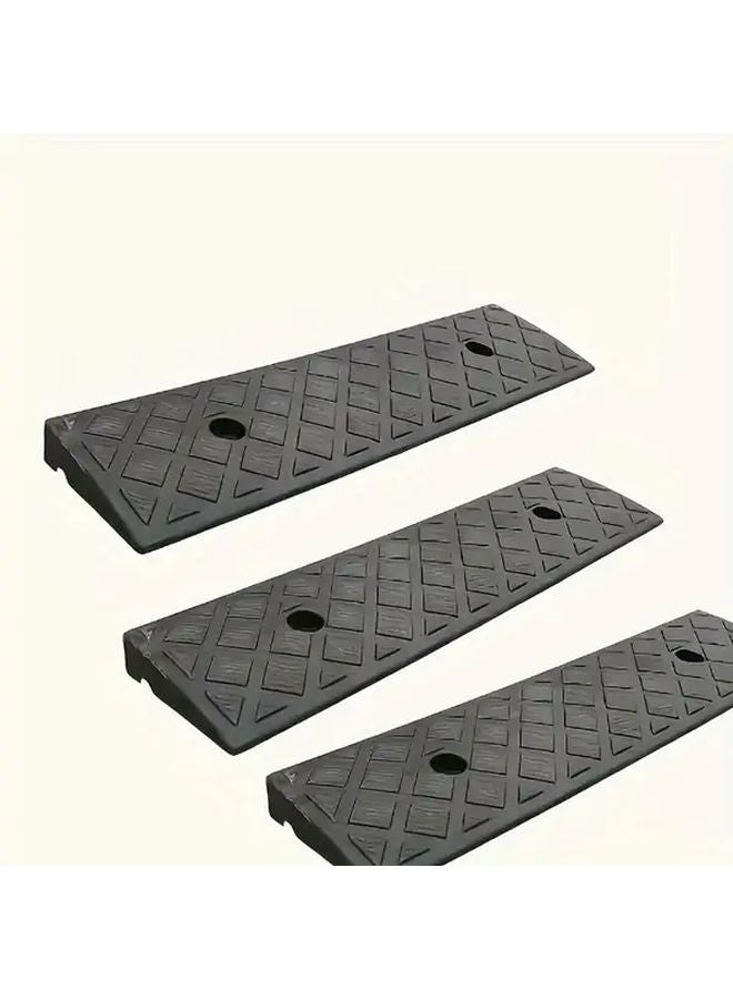 3pcs Multi Functional Plastic Ramp Slope Anti Slip Lightweight For Wheelchairs Bicycles - Image 1