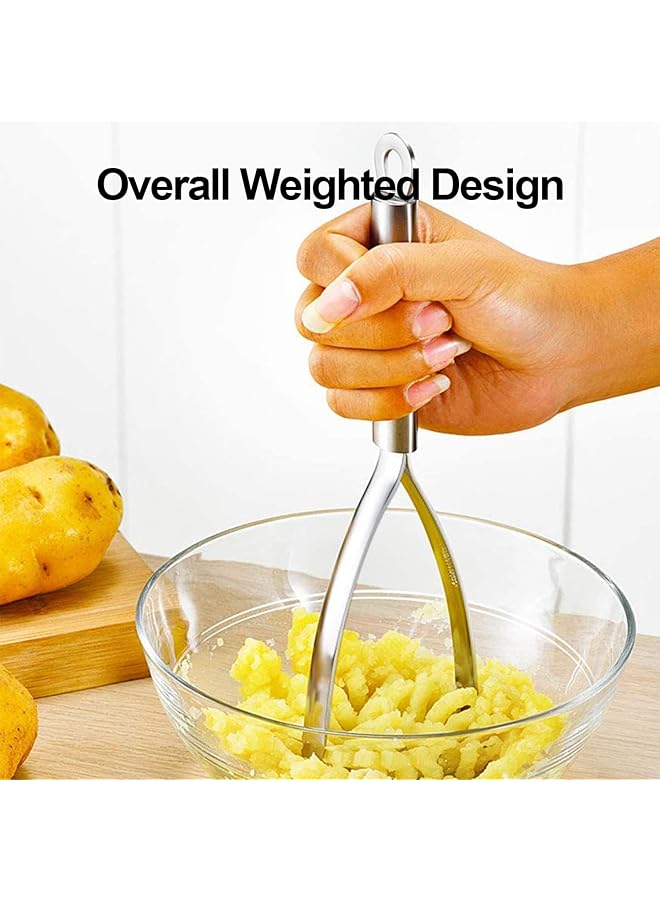 KASTWAVE Potato Masher Stainless Steel Household Heavy Duty Potato Masher Vegetable Masher,Cooking And Kitchen Gadget For Kitchen, Restaurant - Image 4