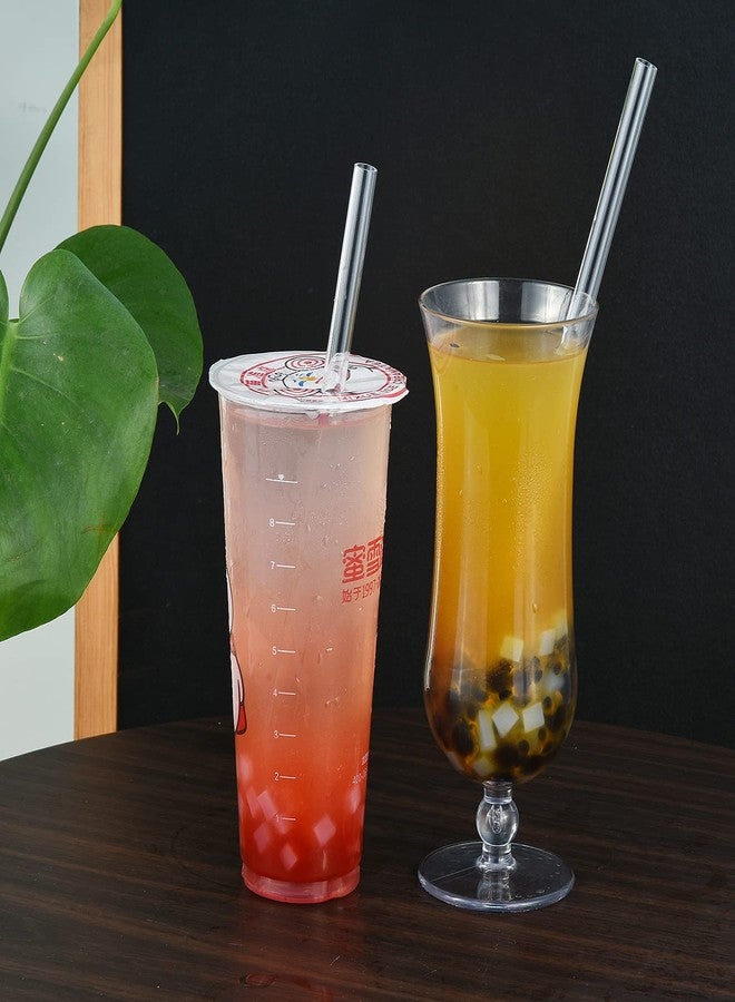 الينك شفاطات سموثي شفافة قابلة لإعادة الاستخدام من ألينك، شفاطات شرب جامبو تريتان بلاستيكية صلبة مقاس 10 بوصات × 10 مم، مغلفة بشكل فردي، عبوة من 6 شفاطات مع فرشاة تنظيف وحقيبة حمل - Image 4