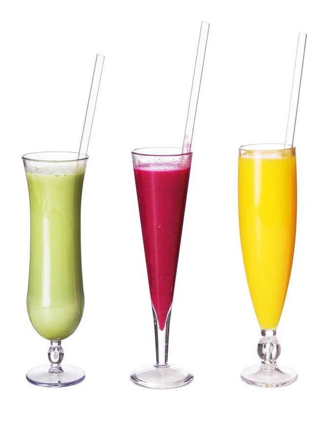 الينك شفاطات سموثي شفافة قابلة لإعادة الاستخدام من ألينك، شفاطات شرب جامبو تريتان بلاستيكية صلبة مقاس 10 بوصات × 10 مم، مغلفة بشكل فردي، عبوة من 6 شفاطات مع فرشاة تنظيف وحقيبة حمل - Image 3