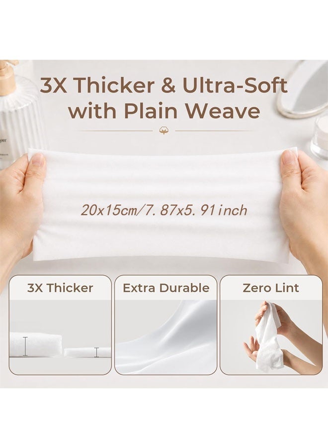 Face Towels,Disposable Face Towels 100 Count, Soft Dry Wipes Facial Cloths Towelettes for Washing and Drying,Deeply Cleansing Disposable Facial Tissue  for Bathroom and  Hotel,Multi-Purpose for Skin Care, Make-up Wipe, Face Wipes and Facial Cleansing - Image 4