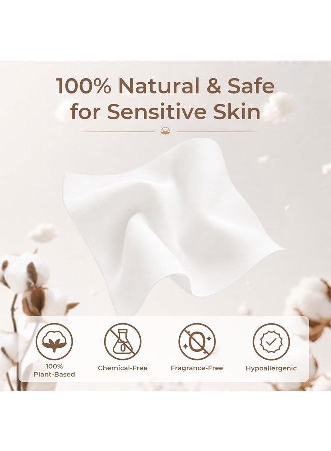 Face Towels,Disposable Face Towels 100 Count, Soft Dry Wipes Facial Cloths Towelettes for Washing and Drying,Deeply Cleansing Disposable Facial Tissue  for Bathroom and  Hotel,Multi-Purpose for Skin Care, Make-up Wipe, Face Wipes and Facial Cleansing - Image 3
